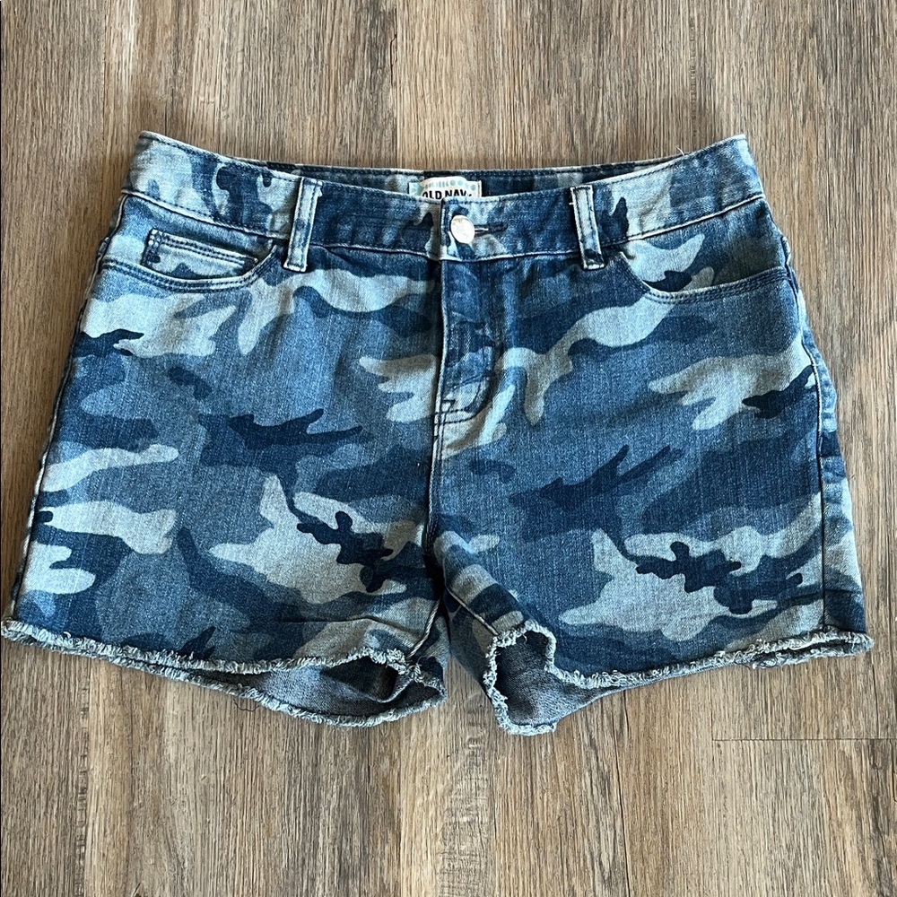 Old Navy Blue Camo Kids Shorts